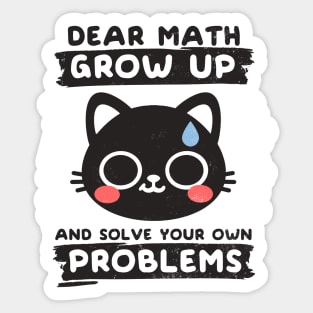 Math confused cat Sticker